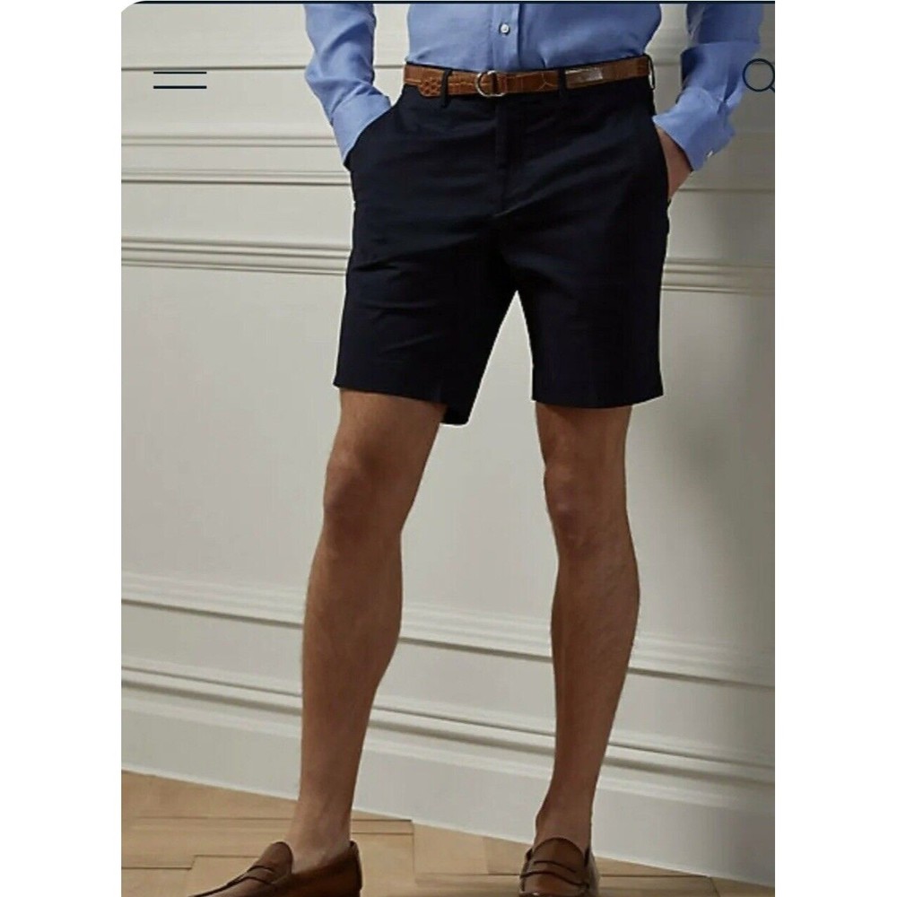 Polo Ralph Lauren Navy Shorts Men's Sz 42 Stretch Straight Classic Fit